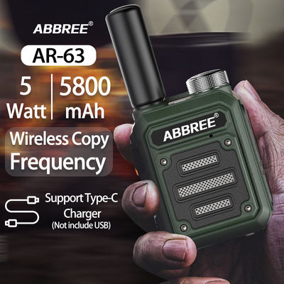 ABBREE AR-63 사냥용 무선 워키 토키 컬러 카모/브라운 토크 범위 3km-10km
