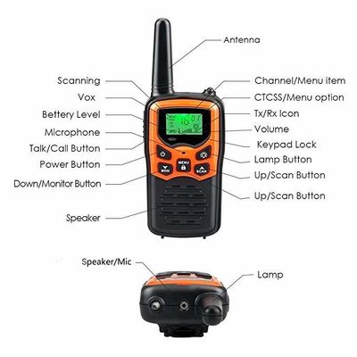 400~470mhz 손잡이 PMR 446 워크 토키 손전등 연결 유지
