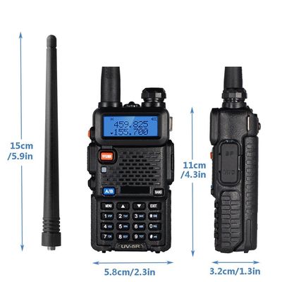 휴대용 워키 토키 BF UV5R 8w 듀얼 밴드 UHF VHF 햄 라디오 400-470MHz 3km 범위