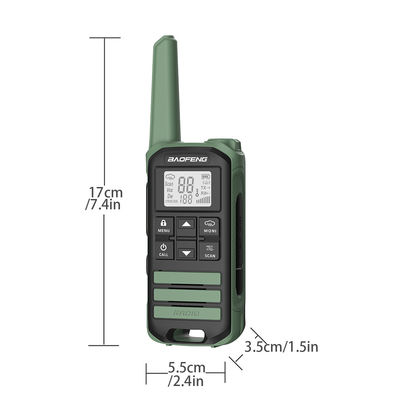 BF FR-22A 2W 하이킹용 장거리 워키 토키 야외 통신용 인터컴