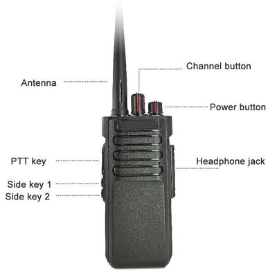 패션 휴대용 라디오 워키 토키 VHF UHF 아날로그 인터콤 10W 워키 토키 IPX7