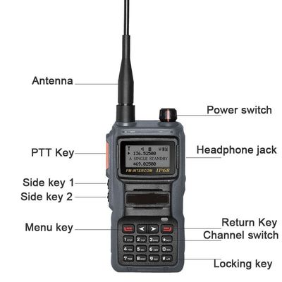 199 채널 저장 UHF/VHF 휴대용 월키 토키 디지털 인터컴 원본 UHF Vhf