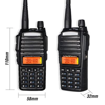 8W UV-82 Talkie BF 듀얼 밴드 월키 토키 블랙 핸드헬드 라디오