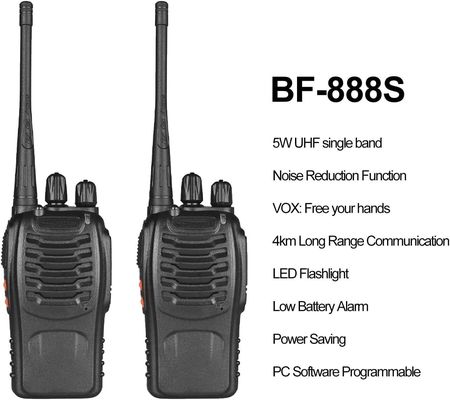 DMR 전문 라디오 BF-888S UHF 듀얼 밴드 휴대용 쌍방향 휴대용 워키 토키