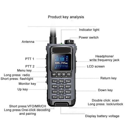 VHF 136-174 MHz 송신기 IC-U86 UHF 400-470MHz 쌍방향 라디오 워키 토키 블랙