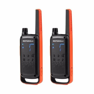 T82 GMRS 라디오 미니 워키 토키 20채널 1~10km 범위 주황색 손전등