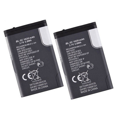 노키아 6600 6230 3650 E50 N70 1100 6268 E70용 리온 휴대폰 충전 배터리 3.7V 1020mAh