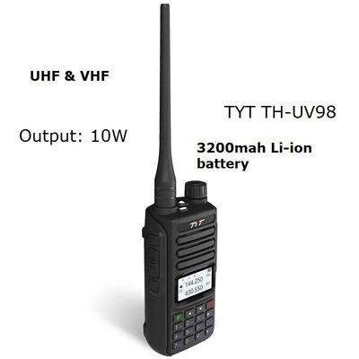 TYT TH-UV98 10W 워키 토키 투어 가이드 및 야외 활동을위한 이상적인 선택