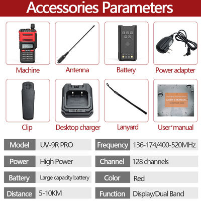 디지털 모바일 라디오 워키 토키 바오펜 BF UV 9R UV9R PRO IP68 방수 송신기