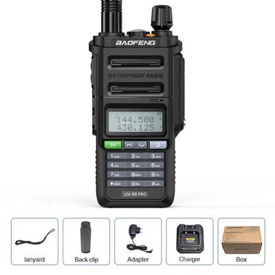 GMRS 워키 토키 타입 바오펜 UV-9R PRO 방수 IP68 장거리 UHF/VHF 햄 라디오
