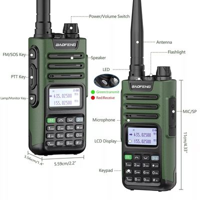 UV13 프로 쌍방향 라디오 GMRS 136-174/400-520MHz 워키 토키와 타입 C 충전기