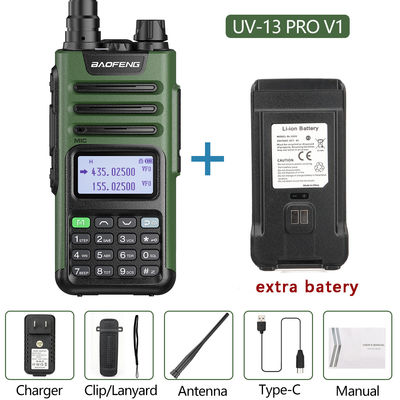 UV13 프로 쌍방향 라디오 GMRS 136-174/400-520MHz 워키 토키와 타입 C 충전기