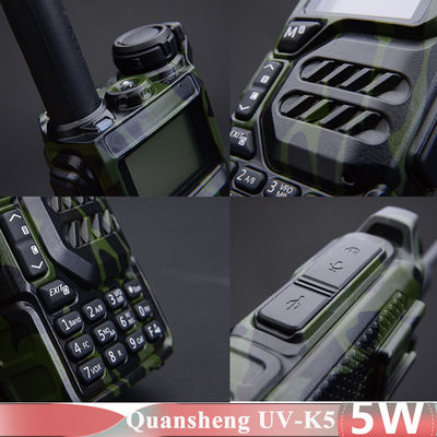5W Quansheng UV-K5 워키 토키 USB-C 충전기와 함께 두 가지 방식 라디오 VHF UHF 주파수 유형