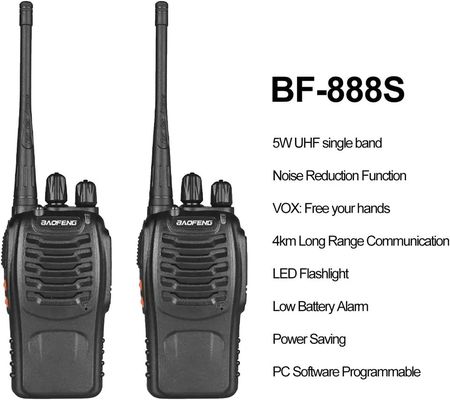 BAOFENG BF-888S 단일 대역 400-470mhz 휴대용 2 차원 라디오 워키 토키