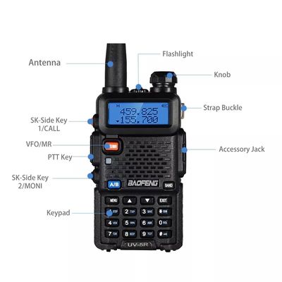 136~174MHz 400~470MHz 바오펜 UV5R 8W 듀얼 밴드 워키 토키