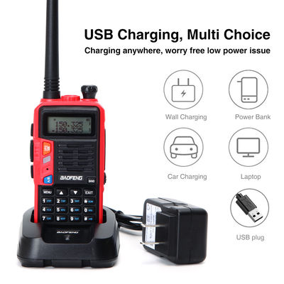 8 와트 햄 워키 톡키 UV-S9 플러스 UHF VHF 휴대용 라디오 BAOFENG 2200mAh 배터리