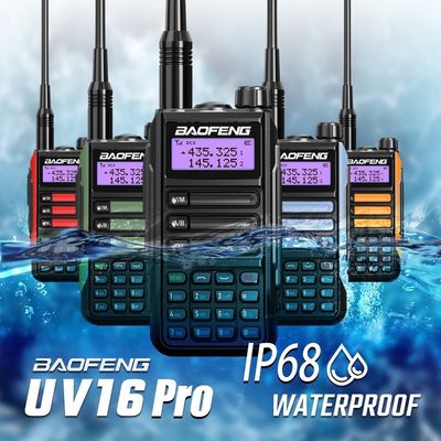 2024 BaoFeng UV-16 PRO 고전력 TYPE-C 워키 토키 블랙 컬러와 5W 출력
