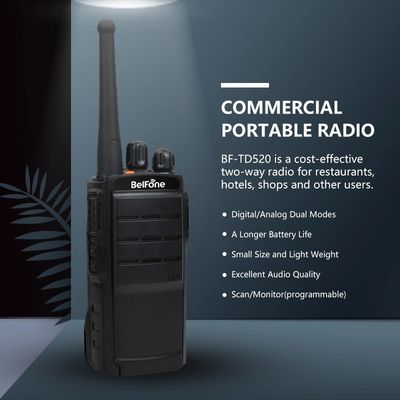 7.4V 디지털 UHF VHF Dmr 휴대용 라디오 무선 장거리 워키 토키