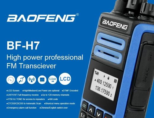 130g 바오펜 BF-H7 듀얼 주파수 컬러 휴대용 송신기 쌍방향 라디오