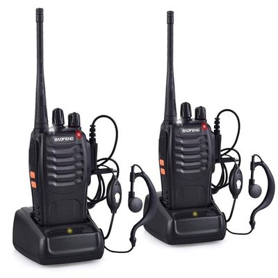터미널 스타일 휴대용 UHF 라디오 워키-토키 Bf-888s 직선 0-10KM 통화 범위
