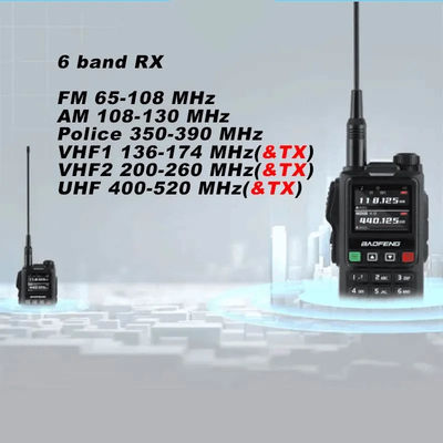 133*62*32mm 블랙 워키 토키 Hm-618 전력 절약 모드 광대역 GPS/글로나스