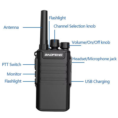 바오펜 BF-V8A UHF 휴대용 월키 토키 장거리 무선 인터콤 BF-V8 듀얼 밴드 햄