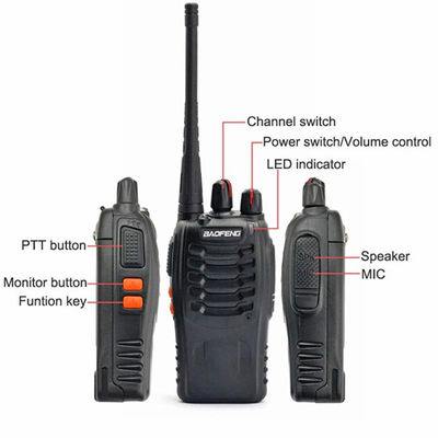 BF888S 쌍방향 라디오 5W 출력 전력 400-470MHZ 주파수 및 휴대용 터미널 스타일