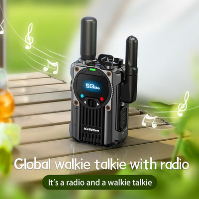 4G POC 주황 합금 워크 토키 FM 라디오 기능과 PTT 전용 지원