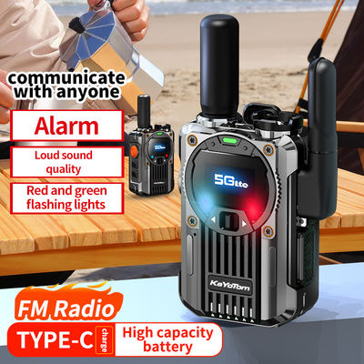 4G POC 주황 합금 워크 토키 FM 라디오 기능과 PTT 전용 지원