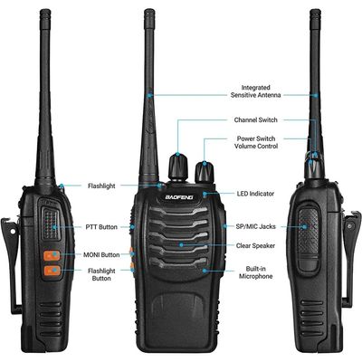 BF-888S 1500mAh 배터리 용량 및 UHF 주파수 유형