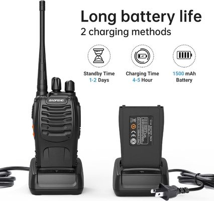 BF-888S 1500mAh 배터리 용량 및 UHF 주파수 유형