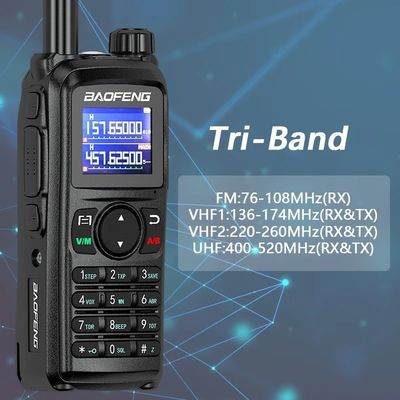 1-10KM 통화 범위 바오펜 UV-28L 10W 트라이 밴드 인터콤 USB-C 충전 휴대용 CB 라디오