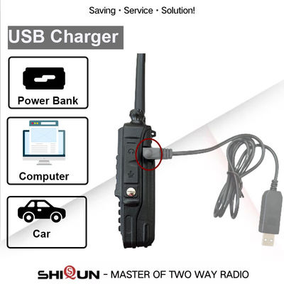 8W 출력 전력 Baofeng UV-5R 플러스 Tri-Power 햄 라디오 트랜시버 USB-C 충전