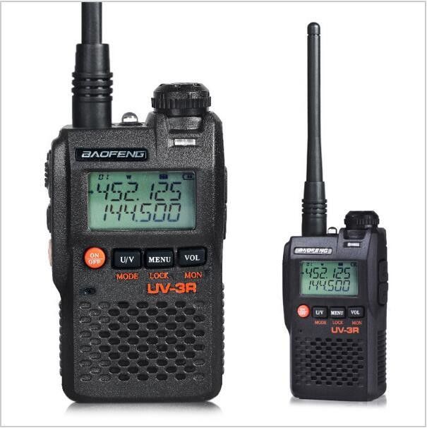 월키 토키 UV-3R 장거리 듀얼 밴드 UHF VHF LCD 디스플레이로 편리한 쌍방향 라디오
