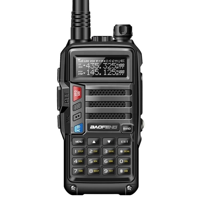 휴대용 VHF UHF 10km 장거리 5W 휴대용 양방향 라디오 AS-53 BaoFeng Walkie Talkie