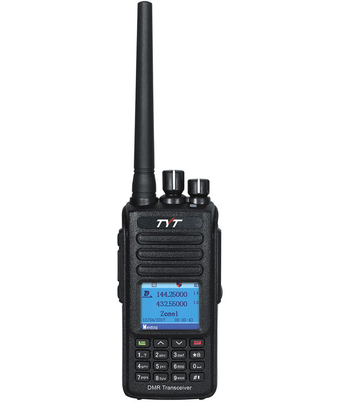 DMR 듀얼 밴드 IP67 방수 GPS 옵션 100000 연락처 131mm*61mm*36mm 디지털 라디오