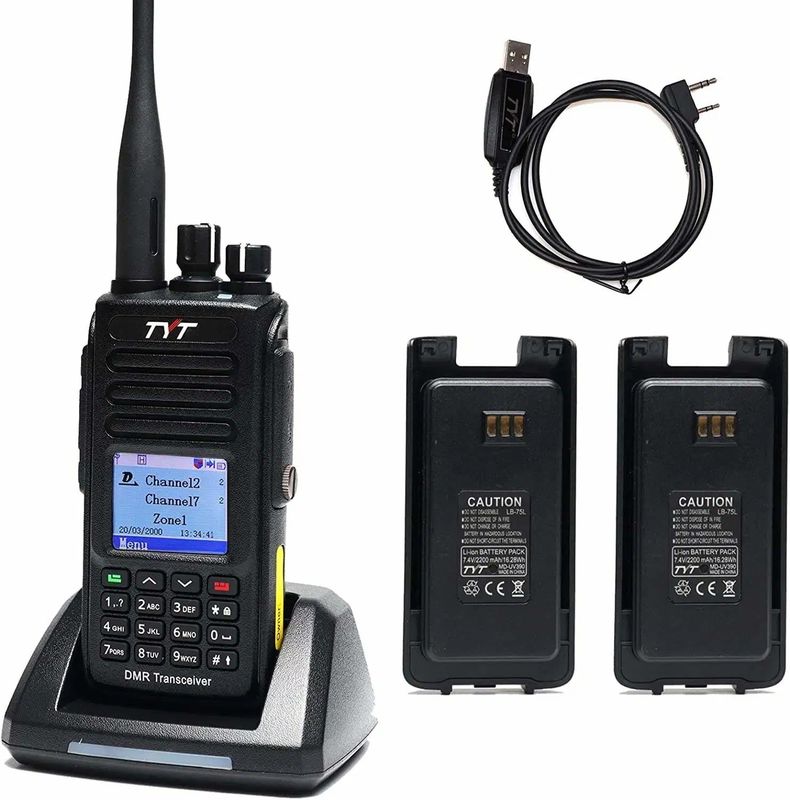 햄 워키 톡 티 MD-UV390 듀얼 밴드 VHF UHF Dmr 라디오 방수 방공 IP67 201g