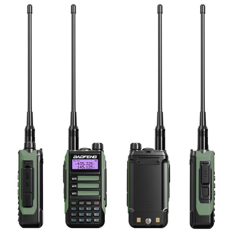 2024 BaoFeng UV-16 PRO 고전력 TYPE-C 워키 토키 블랙 컬러와 5W 출력