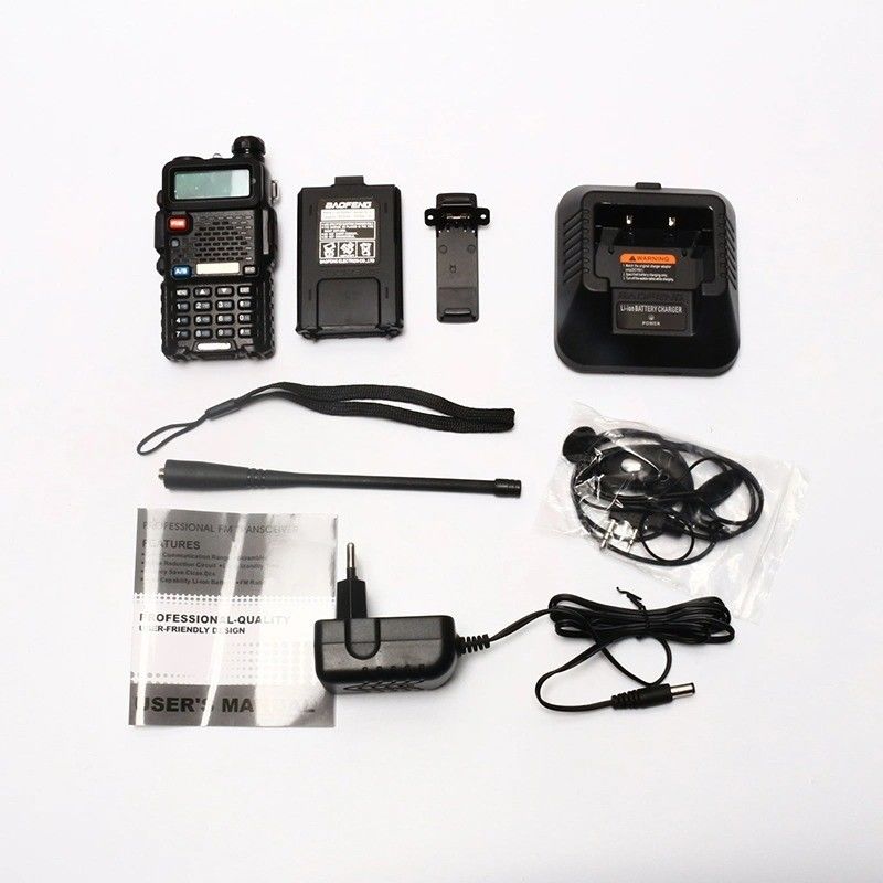 206g Baofeng UV5r 보안팀용 VHF UHF 두 주파수 전문 월키-탈키