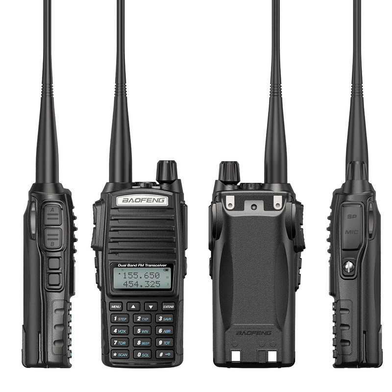 파키스탄용 바오펜 UV82 VHF UHF 휴대용 라디오 PTT 5km 장거리 통신